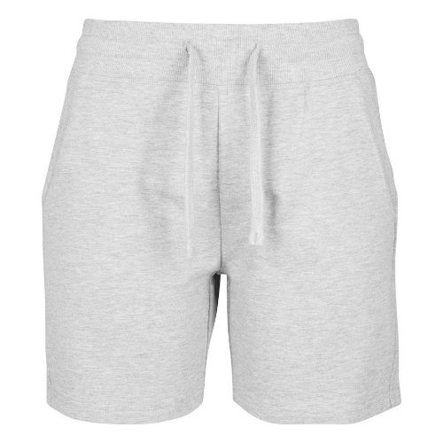 Build Your Brand Women's Terry Shorts Heather Grey